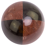 Шар декоративный из натуральных камней Лемезит и Змеевик Черный Natural Stone Spheres варинант исполнения - 1 | Loft Concept в Екатеринбурге