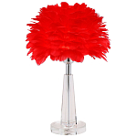 Настольная лампа с перьями Plumage Red Table Lamp варинант исполнения - 1 | Loft Concept в Екатеринбурге