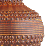 Настольная лампа темно-коричневая с тканевым абажуром в форме конуса Сhieftain варинант исполнения - 1 | Loft Concept в Екатеринбурге