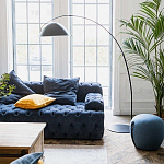 Трехместный диван темно-синий Campion Deep Blue Sofa варинант исполнения - 4 | Loft Concept в Екатеринбурге