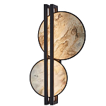 Бра из двух каменных дисков в металлической раме Constellation варинант исполнения - 1 | Loft Concept в Екатеринбурге