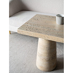 Столик приставной с квадратной столешницей Textured Cream Table варинант исполнения - 6 | Loft Concept в Екатеринбурге