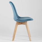 Стул с мягким велюровым сиденьем Arvika Blue варинант исполнения - 2 | Loft Concept в Екатеринбурге