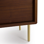 ТВ-тумба из ореха с плетеным декором Eland Wooden Wicker TV Stand варинант исполнения - 5 | Loft Concept в Екатеринбурге