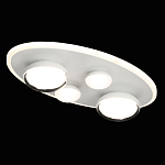 Потолочный светильник овальной формы белого цвета с 4-мя лампами Lunar Pebbles варинант исполнения - 2 | Loft Concept в Екатеринбурге