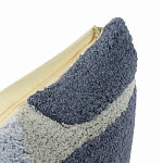 Чехол на подушку с рисунком серо-синего цвета Elan Textured варинант исполнения - 3 | Loft Concept в Екатеринбурге