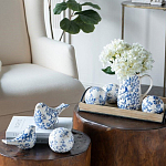  Набор керамических шаров с синей росписью Oriental Blue & White Ornament Vases варинант исполнения - 4 | Loft Concept в Екатеринбурге