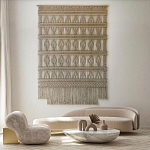 Панно на стену плетеное Макраме бежевый цвет  варинант исполнения - 10 | Loft Concept в Екатеринбурге