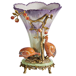 Ваза с цесарками из фарфора с бронзовыми элементами Garden of Eden варинант исполнения - 1 | Loft Concept в Екатеринбурге