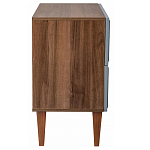 Тумба прикроватная серая из массива бука с 2-мя ящиками Wenge Light варинант исполнения - 3 | Loft Concept в Екатеринбурге