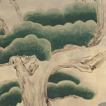 Обои ручная роспись Bamboo River Blossom Original colourway on Brushed Gold gilded paper варинант исполнения - 1 | Loft Concept в Екатеринбурге