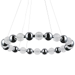 Светодиодная кольцевая люстра Crystal Globule Chrome Chandelier варинант исполнения - 3 | Loft Concept в Екатеринбурге