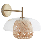 Бра с плафоном из плетенного бамбука Corzine варинант исполнения - 1 | Loft Concept в Екатеринбурге