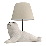 Настольная лампа в детскую Белый морской котик варинант исполнения - 1 | Loft Concept в Екатеринбурге