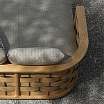 Дизайнерский уличный диван из массива дерева с плетеной спинкой PALINFRASCA Sofa варинант исполнения - 5 | Loft Concept в Екатеринбурге