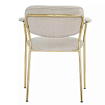 Стул Singer Chair с подлокотниками серый на золотистых ножках варинант исполнения - 4 | Loft Concept в Екатеринбурге