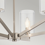 Люстра с 6-ю прозрачными цилиндрическими плафонами Kichler варинант исполнения - 13 | Loft Concept в Екатеринбурге