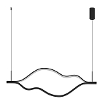 Подвесной светильник волнообразный изогнутый черного цвета 4000К Spiral Lighting варинант исполнения - 3 | Loft Concept в Екатеринбурге