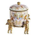 Шкатулка на ангелах из фарфора с бронзовыми элементам Eden Garden варинант исполнения - 1 | Loft Concept в Екатеринбурге