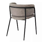 Стул полукруглый с каркасом из металла и мягким сиденьем и спинкой Soft Chenille варинант исполнения - 1 | Loft Concept в Екатеринбурге