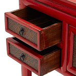 Деревянная консоль в китайском стиле с ящиками и дверцами красная Chinese Console Table варинант исполнения - 6 | Loft Concept в Екатеринбурге