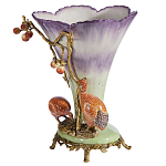 Ваза с цесарками из фарфора с бронзовыми элементами Garden of Eden варинант исполнения - 4 | Loft Concept в Екатеринбурге