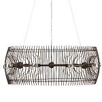 Люстра круглая из тонких прутьев Thin Bronze Rods варинант исполнения - 3 | Loft Concept в Екатеринбурге