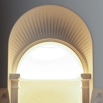 Встраиваемый в стену гипсовый светильник под покраску с арками и рельефными колоннами Antiquity Athena варинант исполнения - 7 | Loft Concept в Екатеринбурге