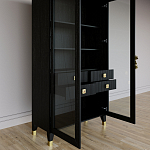 Дизайнерский шкаф витрина Elsa Dreams Black с 4-мя ящиками варинант исполнения - 7 | Loft Concept в Екатеринбурге