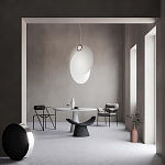 Подвесной светильник белый с фигурным тканевым плафоном White Whirlwinds варинант исполнения - 5 | Loft Concept в Екатеринбурге