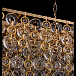 Люстра овальная каскадная с подвесками в форме колец Galaxy of Light варинант исполнения - 3 | Loft Concept в Екатеринбурге