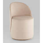 Пуф Loreen со спинкой вращающийся велюр молочный варинант исполнения - 1 | Loft Concept в Екатеринбурге