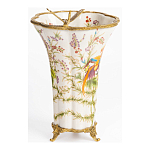 Ваза из фарфора с бронзовой стрекозой  Paradise Dragonfly варинант исполнения - 2 | Loft Concept в Екатеринбурге