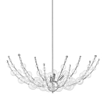 Люстра  с круглыми прозрачными шарами на серебряном каркасе Silver Stalk варинант исполнения - 2 | Loft Concept в Екатеринбурге