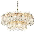 Люстра подвесная двухъярусная с хрустальными овальными подвесками Harmonica варинант исполнения - 1 | Loft Concept в Екатеринбурге