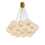 Люстра подвесная круглая с сферическими плафонами из натурального камня Glowing Spheres варинант исполнения - 10 | Loft Concept в Екатеринбурге