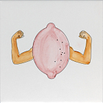 Плитка дизайнерская с узором Лимон варинант исполнения - 2 | Loft Concept в Екатеринбурге