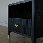 Прикроватная тумбочка с полкой Elsa Dreams Black варинант исполнения - 3 | Loft Concept в Екатеринбурге