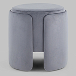 Пуф Alice Poof Grey Серый велюр варинант исполнения - 2 | Loft Concept в Екатеринбурге