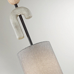 Подвесной светильник с серым тканевым плафоном Flourish варинант исполнения - 4 | Loft Concept в Екатеринбурге