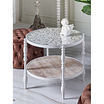 Журнальный столик из натурального дерева в винтажном стиле Openwork Coffee Table варинант исполнения - 6 | Loft Concept в Екатеринбурге