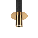 Подвесной светильник с узким цилиндрическим плафоном и золотым металлическим декором Concrete Pipe варинант исполнения - 6 | Loft Concept в Екатеринбурге