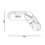 Угловой диван Calypso с поворотным механизмом и пуфом   варинант исполнения - 7 | Loft Concept в Екатеринбурге