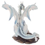 Декоративная статуэтка Белый Дракон Dragon White Statuette варинант исполнения - 2 | Loft Concept в Екатеринбурге