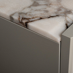 Тумба под телевизор серая с мраморной столешницей Uniqueness Marble варинант исполнения - 5 | Loft Concept в Екатеринбурге