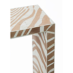 Консоль Дизайнерская Kenya Console ZEBRA Bone Inlay Beige варинант исполнения - 2 | Loft Concept в Екатеринбурге