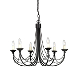 Люстра черного цвета ручной работы с канделябрами и переплетенной проволочной драпировкой Elstead Lighting варинант исполнения - 10 | Loft Concept в Екатеринбурге