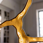 Зеркало кругле с декоративной золотой вставкой Golden Tree варинант исполнения - 5 | Loft Concept в Екатеринбурге