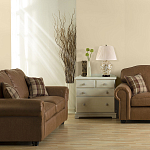 Настольная лампа с фарфоровым основанием бежевого цвета с рисунком и плиссированным абажуром на темной подставке Elstead Lighting варинант исполнения - 11 | Loft Concept в Екатеринбурге