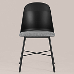 Стул из прочного пластика на металлическом основании Anora Black варинант исполнения - 2 | Loft Concept в Екатеринбурге